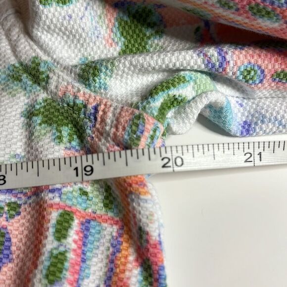 CHRISTOPHER & Banks cotton jacket white w/ beach motif chest pockets SZ S - Picture 13 of 14